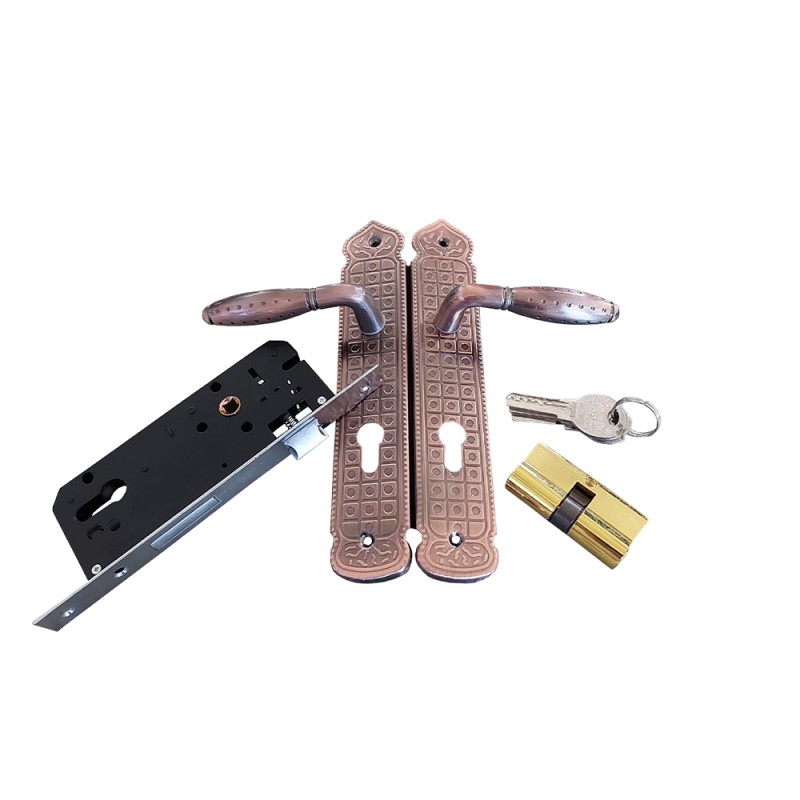 Broasca usa mare completa B12, maner, silduri, butuc si chei