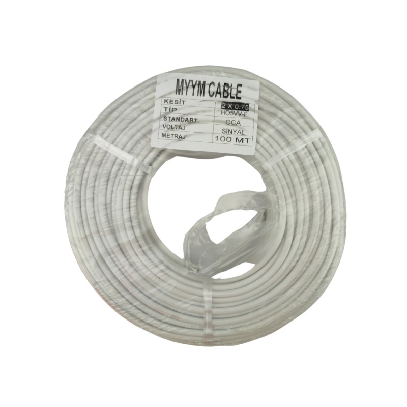 Cablu electric alb 2 x 0,75 100m