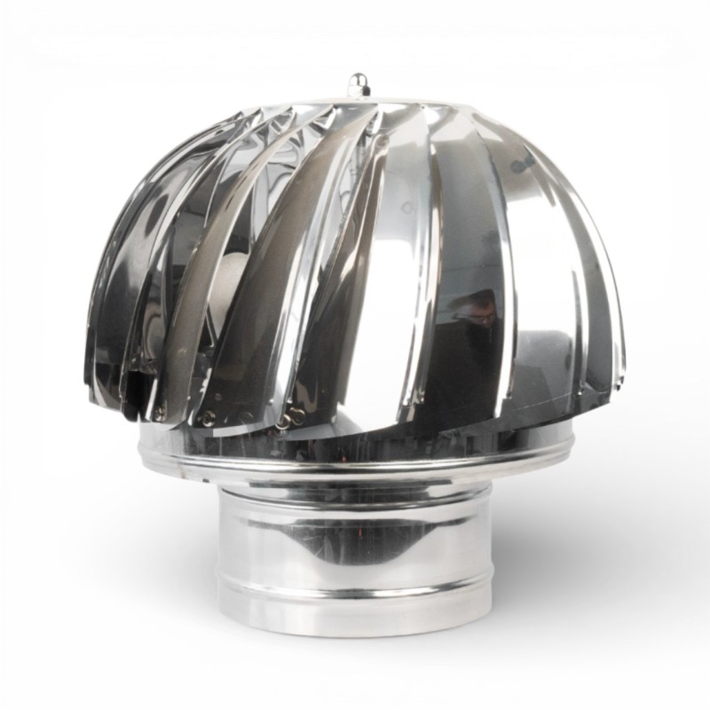 Capac terminal cos de fum rotativ din inox, diametru 150 mm