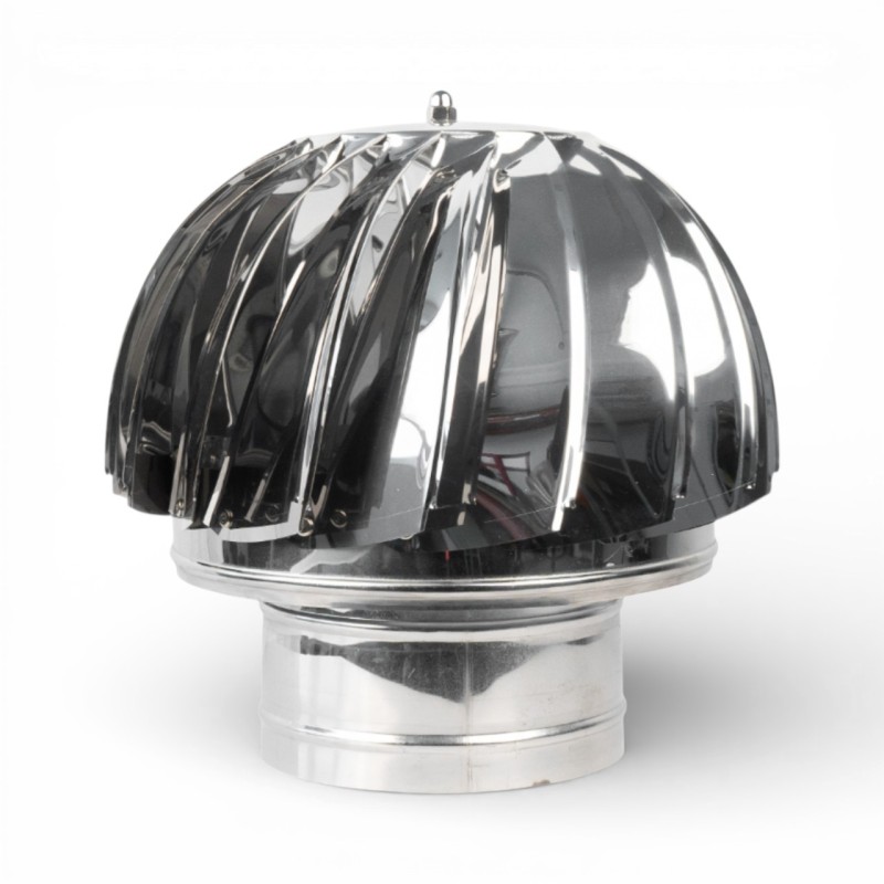 Capac terminal cos de fum rotativ din inox, diametru 160 mm