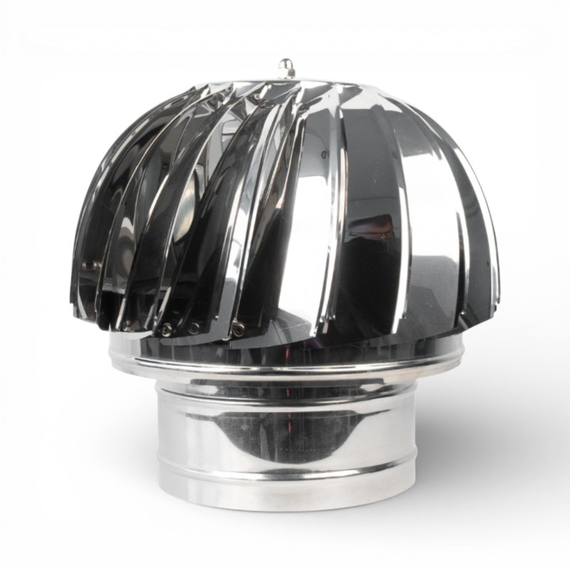 Capac terminal cos de fum rotativ din inox, diametru 180 mm