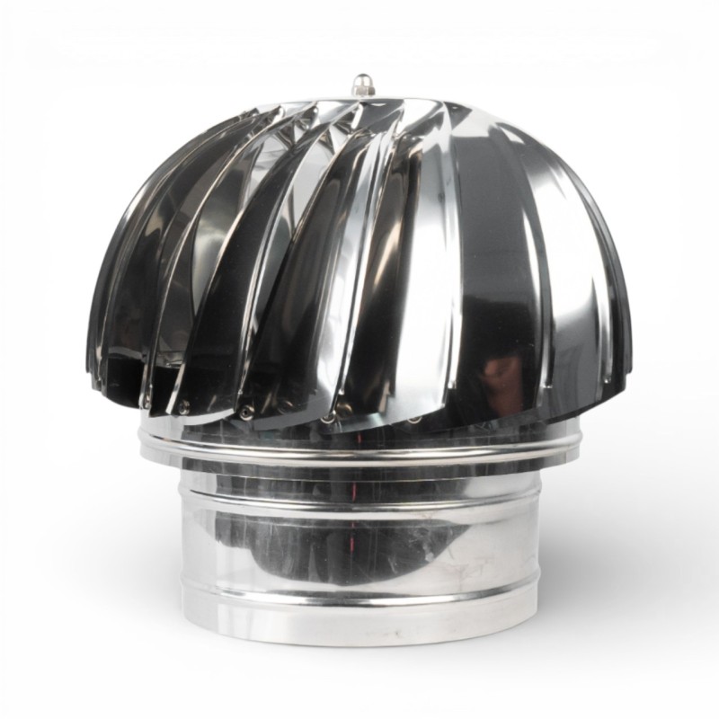 Capac terminal cos de fum rotativ din inox, diametru 200 mm