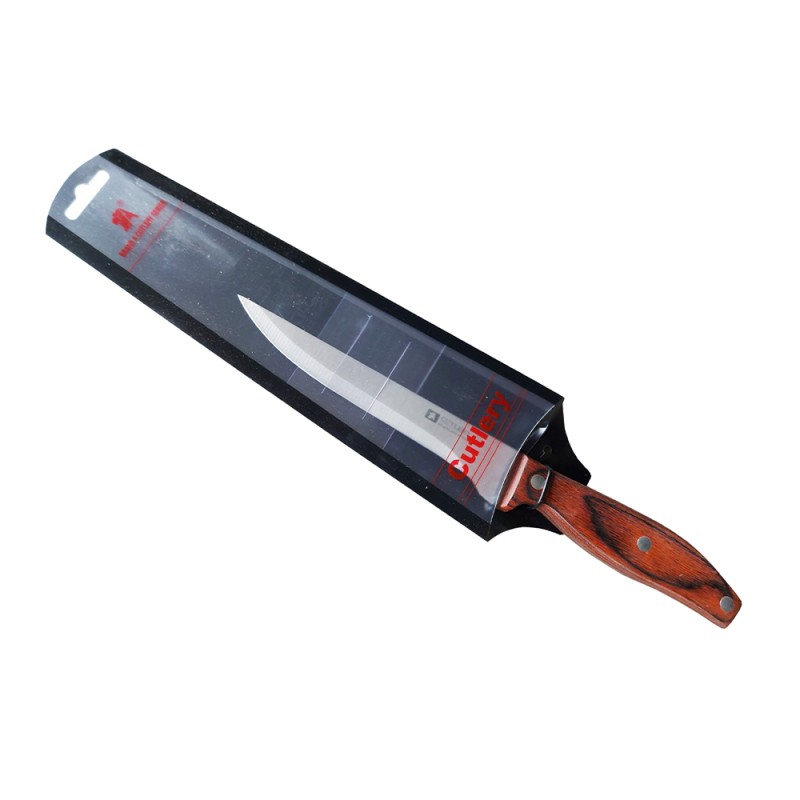 Cutit bucatarie mijlociu, maner lemn (606), 16cm