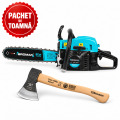 PACHET DE TOAMNA - Drujba benzina 5200+, lama 38 cm, tehnologie Easy Start + Topor forjat 1000 g, coada 40 cm, BROMAN