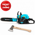 PACHET DE TOAMNA - Drujba benzina 5200+, lama 38 cm, tehnologie Easy Start + Topor forjat 600 g, coada 36 cm, BROMAN