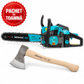 PACHET DE TOAMNA - Drujba benzina 5500+, lama 38 cm, tehnologie Easy Start + Topor forjat 600 g, coada 36 cm, BROMAN