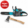 PACHET DE TOAMNA - Drujba benzina 5800+, lama 38 cm, tehnologie Easy Start + Topor 1000 g, forjat, coada 40 cm, BROMAN