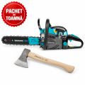 PACHET DE TOAMNA - Drujba benzina 5800+, lama 38 cm, tehnologie Easy Start + Topor forjat 600 g, coada 36 cm, BROMAN