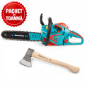 PACHET DE TOAMNA - Drujba benzina 6100+, lama 38 cm, tehnologie Easy Start + Topor forjat 600 g, coada 36 cm, BROMAN