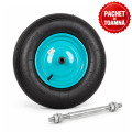 PACHET DE TOAMNA - Roata cu bucsa 4.00-8, ax 14 + Ax pentru roata roaba 14 x 205 mm, BROMAN