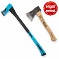 PACHET DE TOAMNA - Topor de despicat lemne 2 kg, fibra + Topor 1000 g, forjat, coada 40 cm, BROMAN