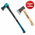 PACHET DE TOAMNA - Topor de despicat lemne 3 kg, fibra + Topor 1000 g, forjat, coada 40 cm, BROMAN