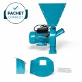 Pachet PROMO - Moara electrica cereale si știuleți, cuva inalta + adaptor pentru furaje si resturi vegetale
