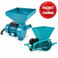 PACHET DE TOAMNA - Moara electrica cereale si știuleți, cuva mare + Zdrobitor de struguri electric, max 500 kg/ora, BROMAN