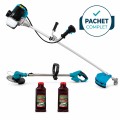 Pachet PROMO - Motocoasa benzina 5900+, 2 timpi + Motocoasa electrica EC-38V + Ulei de amestec rosu 500 ml