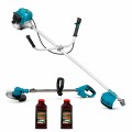Pachet PROMO - Motocoasa benzina 8000+, 4 timpi + Motocoasa electrica EC-38V + Ulei de amestec rosu 500 ml