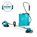 Pachet PROMO - Pompa de stropit electrica 12 litri, lance telescopica + Motocoasa electrica EC-38V+, BROMAN