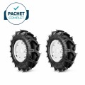 Pachet PROMO - Set 2 roti 6.00-12 profil tractor, cu flanșă, BROMAN