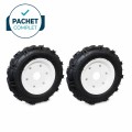 Pachet PROMO - Set 2 roti 4.00-10 profil tractor cu flanșă, BROMAN