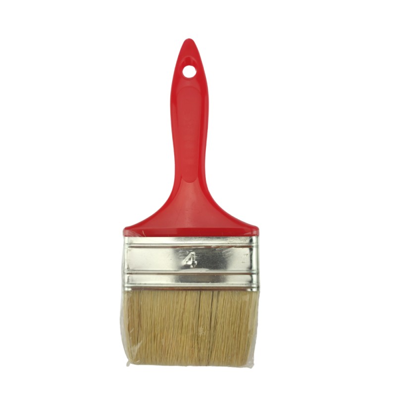 Pensula maner rosu din plastic 4' GE