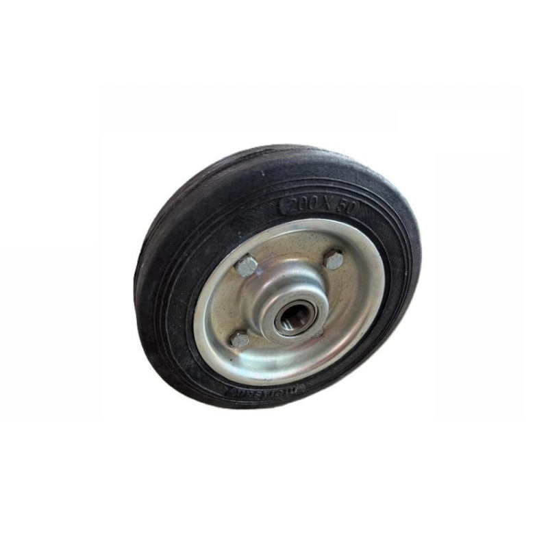 Roata bruta 200 mm, gri metal, BROMAN